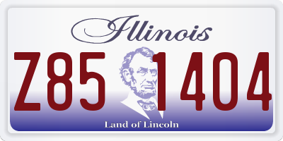IL license plate Z851404