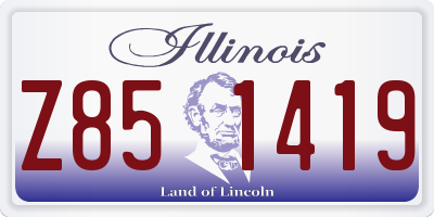 IL license plate Z851419