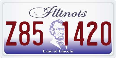 IL license plate Z851420