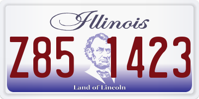 IL license plate Z851423