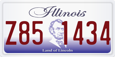 IL license plate Z851434