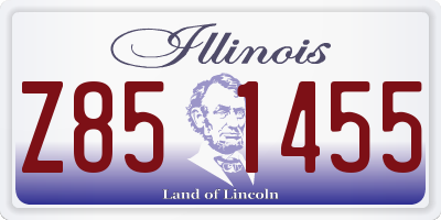 IL license plate Z851455