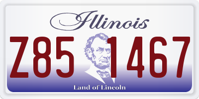 IL license plate Z851467