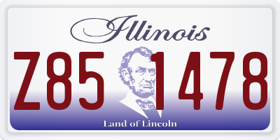 IL license plate Z851478