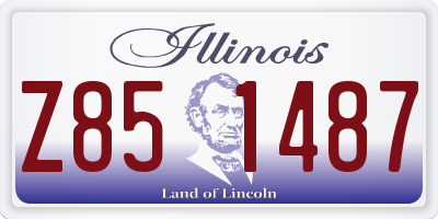 IL license plate Z851487