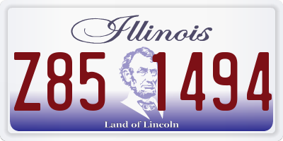 IL license plate Z851494