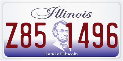 IL license plate Z851496
