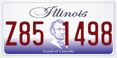 IL license plate Z851498
