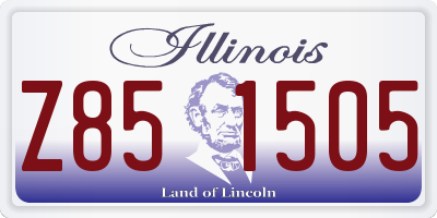 IL license plate Z851505