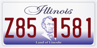 IL license plate Z851581