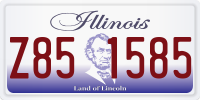 IL license plate Z851585