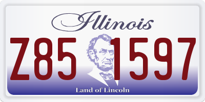 IL license plate Z851597