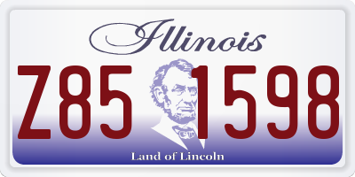 IL license plate Z851598