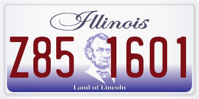 IL license plate Z851601