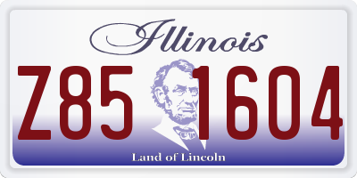 IL license plate Z851604