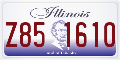 IL license plate Z851610