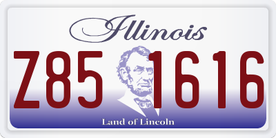 IL license plate Z851616