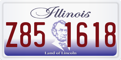 IL license plate Z851618