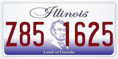 IL license plate Z851625