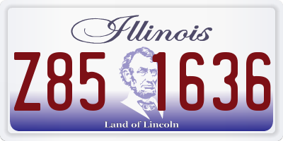 IL license plate Z851636