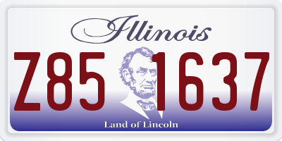 IL license plate Z851637