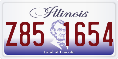 IL license plate Z851654