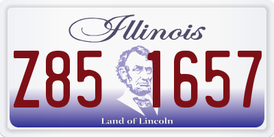 IL license plate Z851657