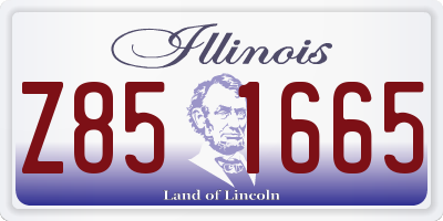 IL license plate Z851665