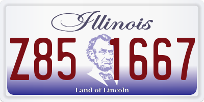 IL license plate Z851667