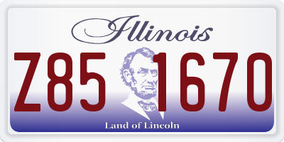 IL license plate Z851670