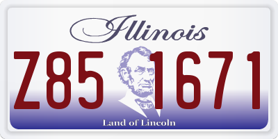 IL license plate Z851671