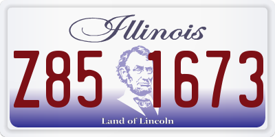 IL license plate Z851673