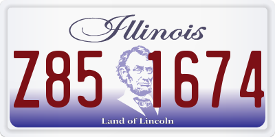 IL license plate Z851674
