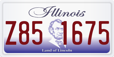 IL license plate Z851675