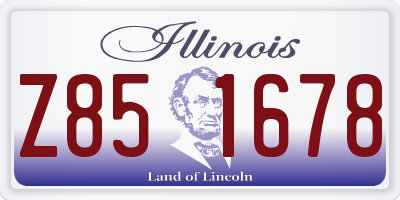 IL license plate Z851678