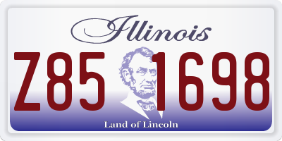 IL license plate Z851698