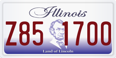 IL license plate Z851700