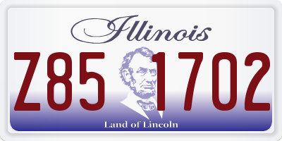 IL license plate Z851702