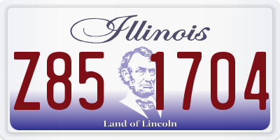 IL license plate Z851704