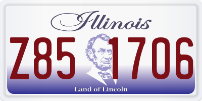 IL license plate Z851706