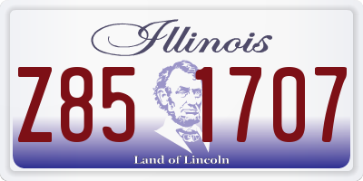IL license plate Z851707