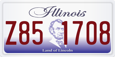 IL license plate Z851708