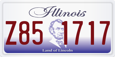IL license plate Z851717