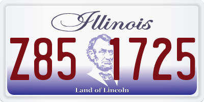 IL license plate Z851725