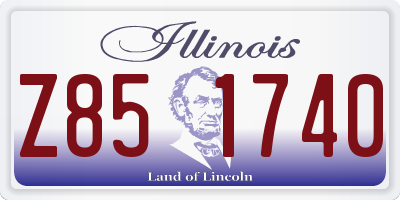 IL license plate Z851740