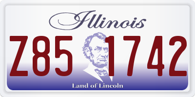 IL license plate Z851742