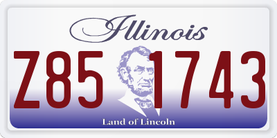 IL license plate Z851743