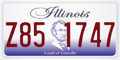 IL license plate Z851747