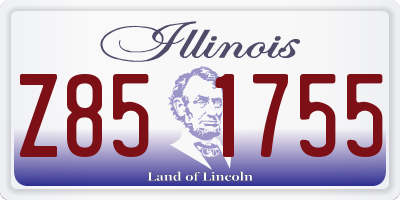 IL license plate Z851755