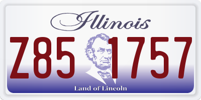 IL license plate Z851757